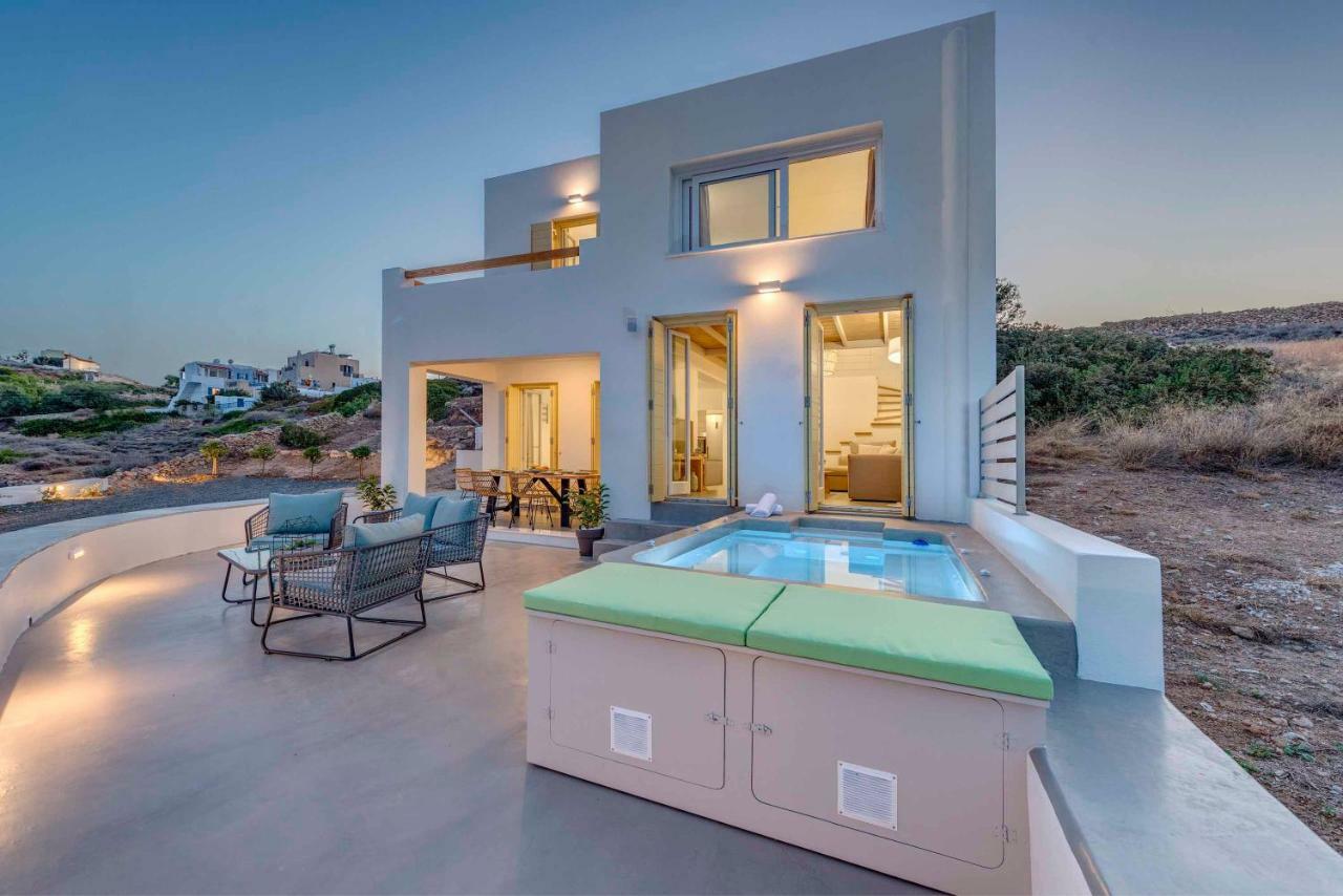 Villa Alba In Syros With Private Jacuzzi Azolimnos Dış mekan fotoğraf